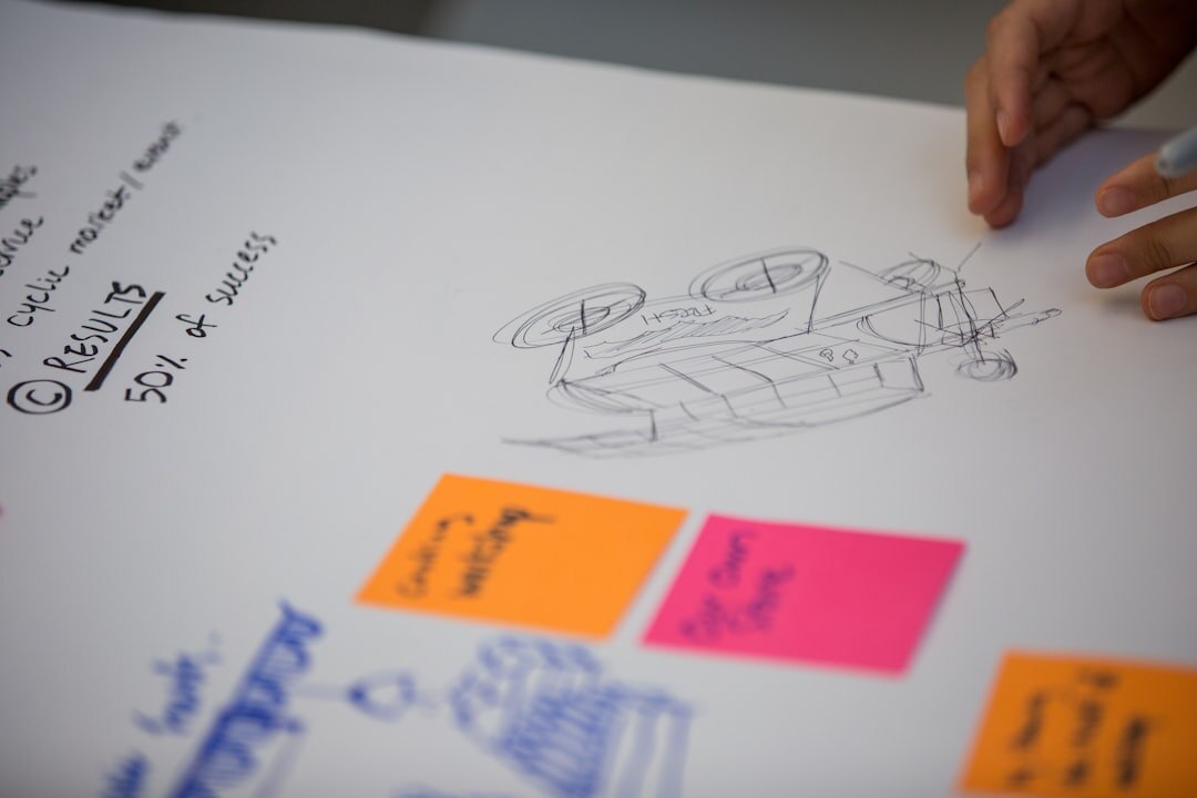 writer brainstorming ideas on paper