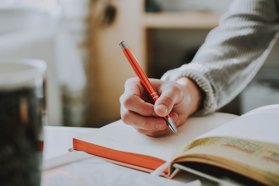 author editing manuscript